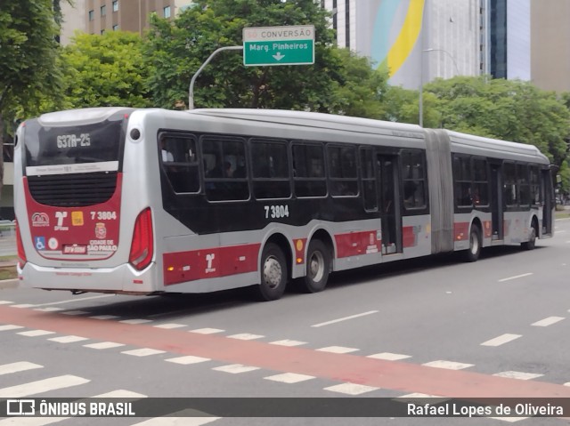 Viação Metrópole Paulista - Zona Sul 7 3804 na cidade de São Paulo, São Paulo, Brasil, por Rafael Lopes de Oliveira. Número da foto: #12622405.