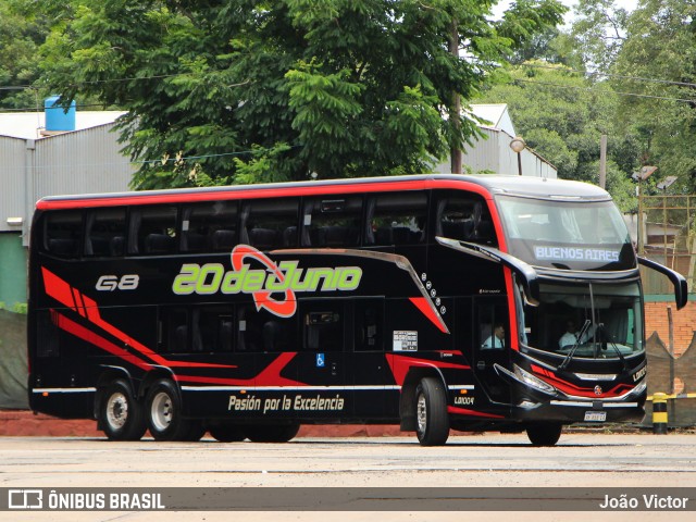 Transporte de Pasajeros 20 de Junio LD1004 na cidade de Puerto Iguazú, Iguazú, Misiones, Argentina, por João Victor. Número da foto: #12626528.