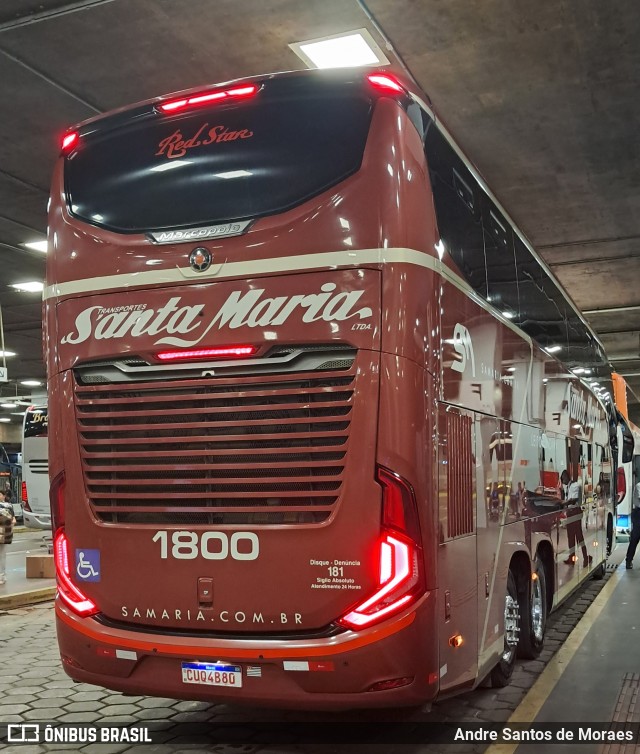 Santa Maria Fretamento e Turismo > Transportes Santa Maria(SP) 1800 na cidade de Belo Horizonte, Minas Gerais, Brasil, por Andre Santos de Moraes. Número da foto: #12624990.