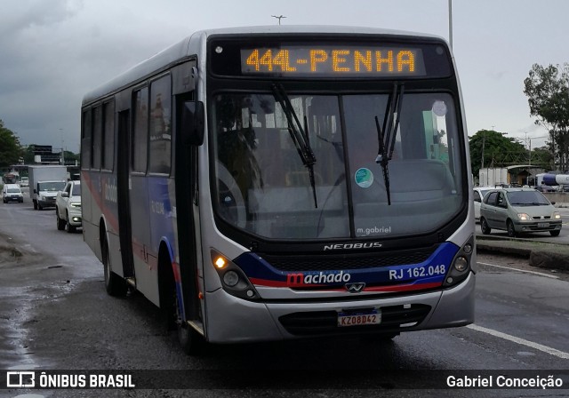 Transportes Machado RJ 162.048 na cidade de Rio de Janeiro, Rio de Janeiro, Brasil, por Gabriel Conceição. Número da foto: #12626344.