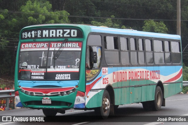 1º de Marzo - Empresa de Transporte y Turismo Ciudad Primero de Marzo 025 na cidade de Caacupé, Cordillera, Paraguai, por José Paredes. Número da foto: #12626177.