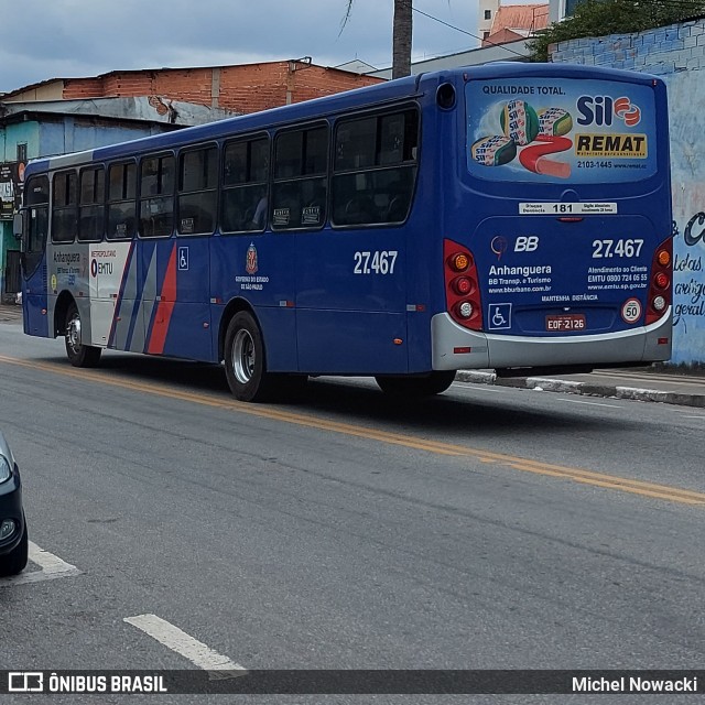 BB Transportes e Turismo 27.467 na cidade de Jandira, São Paulo, Brasil, por Michel Nowacki. Número da foto: #12629791.