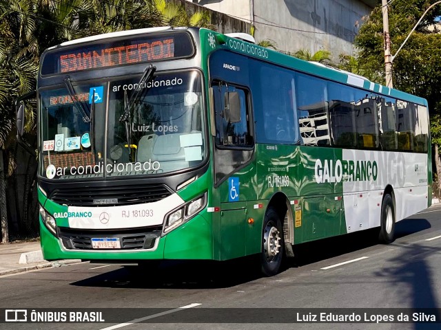 Viação Galo Branco RJ 181.093 na cidade de Niterói, Rio de Janeiro, Brasil, por Luiz Eduardo Lopes da Silva. Número da foto: #12629788.