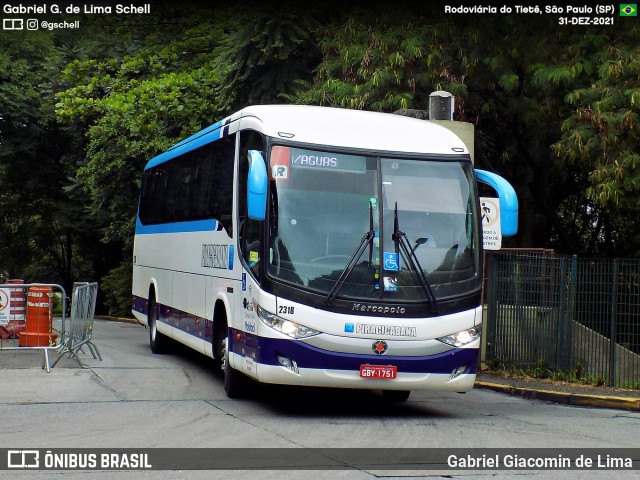 Viação Piracicabana 2318 na cidade de São Paulo, São Paulo, Brasil, por Gabriel Giacomin de Lima. Número da foto: #12628379.