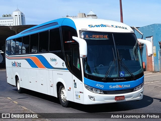 VUSC - Viação União Santa Cruz 4190 na cidade de Porto Alegre, Rio Grande do Sul, Brasil, por André Lourenço de Freitas. Número da foto: #12628548.