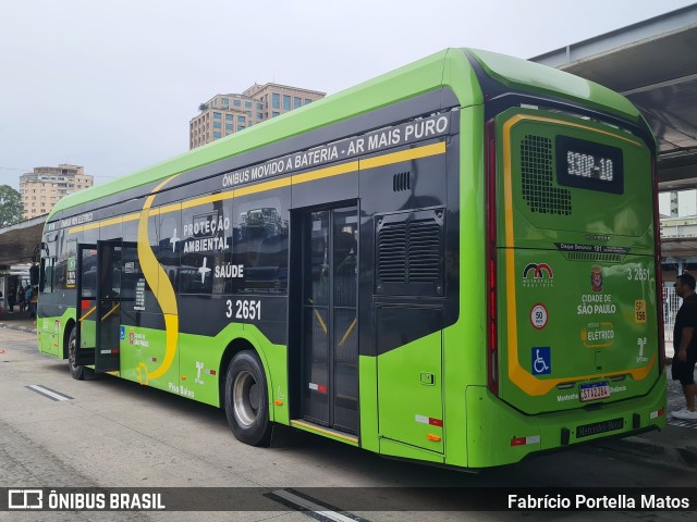 Viação Metrópole Paulista - Zona Leste 3 2651 na cidade de São Paulo, São Paulo, Brasil, por Fabrício Portella Matos. Número da foto: #12627799.