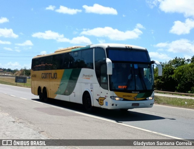 Empresa Gontijo de Transportes 14780 na cidade de São Cristóvão, Sergipe, Brasil, por Gladyston Santana Correia. Número da foto: #12629836.