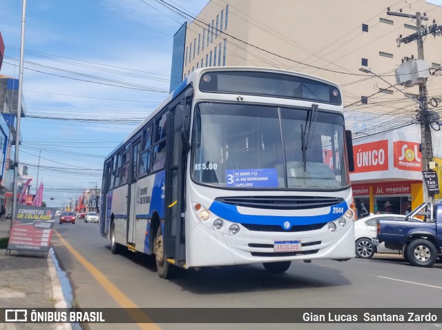 Transvida Transporte Coletivo 2044 na cidade de Ji-Paraná, Rondônia, Brasil, por Gian Lucas  Santana Zardo. Número da foto: #12629136.