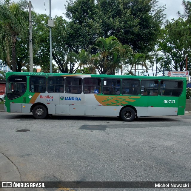 BBTT - Benfica Barueri Transporte e Turismo 00743 na cidade de Jandira, São Paulo, Brasil, por Michel Nowacki. Número da foto: #12629783.