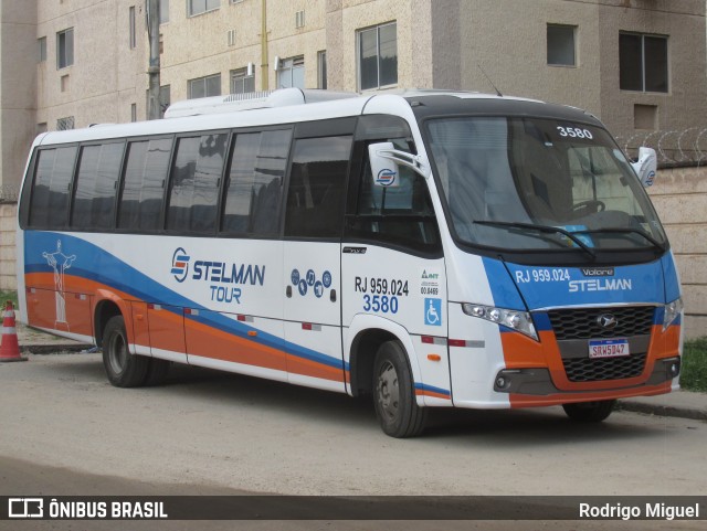 Stelman Tour Transporte Rodoviário de Passageiros 3580 na cidade de Rio de Janeiro, Rio de Janeiro, Brasil, por Rodrigo Miguel. Número da foto: #12628695.