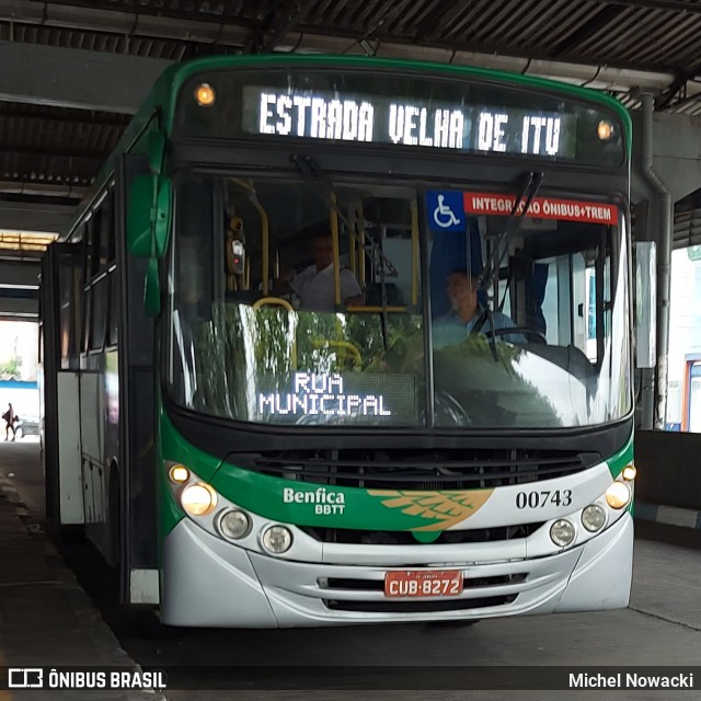BBTT - Benfica Barueri Transporte e Turismo 00743 na cidade de Jandira, São Paulo, Brasil, por Michel Nowacki. Número da foto: #12629778.