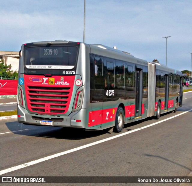 Express Transportes Urbanos Ltda 4 8375 na cidade de São Paulo, São Paulo, Brasil, por Renan De Jesus Oliveira. ID da foto: 11833327.