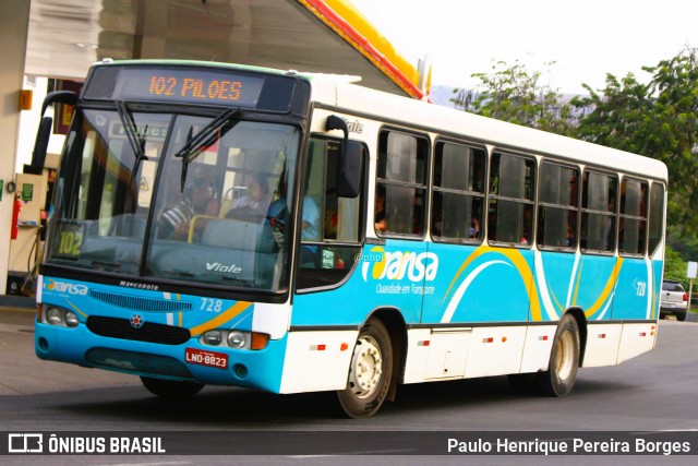 TRANSA - Transa Transporte Coletivo 728 na cidade de Três Rios, Rio de Janeiro, Brasil, por Paulo Henrique Pereira Borges. ID da foto: 11832944.