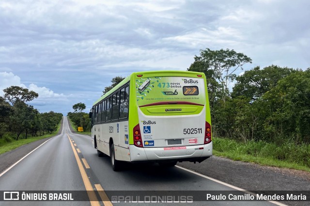 BsBus Mobilidade 502511 na cidade de João Pinheiro, Minas Gerais, Brasil, por Paulo Camillo Mendes Maria. ID da foto: 11832907.