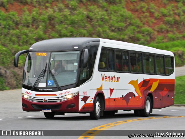 Venetur Turismo 4140 na cidade de Aparecida, São Paulo, Brasil, por Luiz Krolman. ID da foto: 11833058.