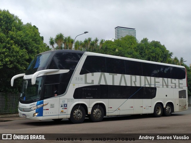 Auto Viação Catarinense 3518 na cidade de Curitiba, Paraná, Brasil, por Andrey  Soares Vassão. ID da foto: 11831975.