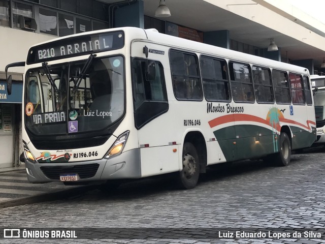 Viação Montes Brancos RJ 196.046 na cidade de Araruama, Rio de Janeiro, Brasil, por Luiz Eduardo Lopes da Silva. ID da foto: 11832000.