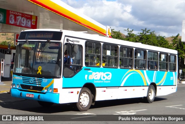 TRANSA - Transa Transporte Coletivo 727 na cidade de Três Rios, Rio de Janeiro, Brasil, por Paulo Henrique Pereira Borges. Número da foto: #11832938.