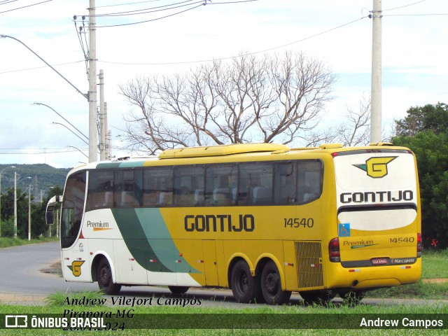 Empresa Gontijo de Transportes 14540 na cidade de Pirapora, Minas Gerais, Brasil, por Andrew Campos. ID da foto: 11834227.