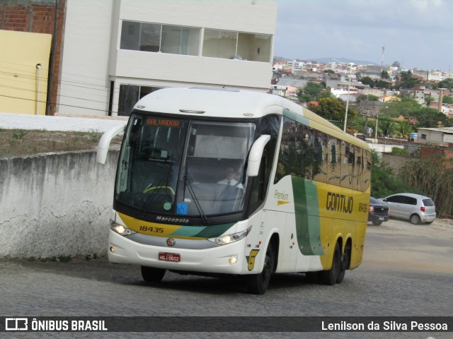 Empresa Gontijo de Transportes 18435 na cidade de Caruaru, Pernambuco, Brasil, por Lenilson da Silva Pessoa. ID da foto: 11833813.