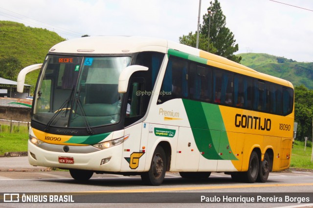 Empresa Gontijo de Transportes 18090 na cidade de Barra do Piraí, Rio de Janeiro, Brasil, por Paulo Henrique Pereira Borges. ID da foto: 11832902.