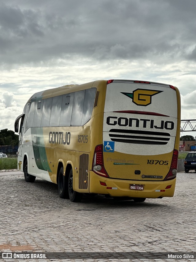 Empresa Gontijo de Transportes 18705 na cidade de Goianinha, Rio Grande do Norte, Brasil, por Marco Silva. ID da foto: 11833364.