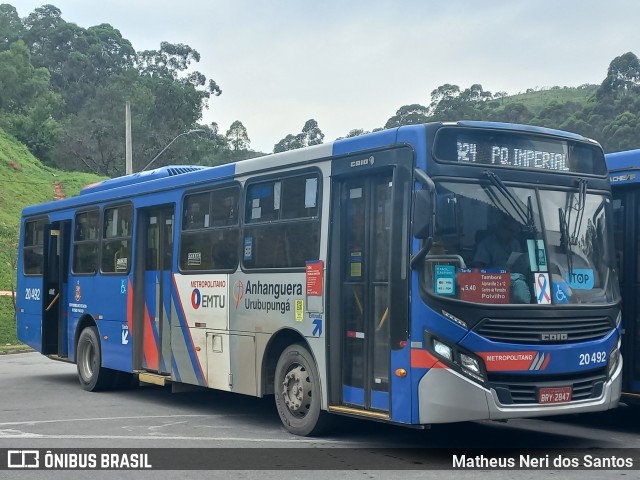 Auto Viação Urubupungá 20.492 na cidade de Barueri, São Paulo, Brasil, por Matheus Neri dos Santos. ID da foto: 11856042.