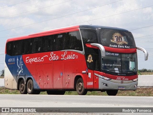 Expresso São Luiz 10080 na cidade de Messias, Alagoas, Brasil, por Rodrigo Fonseca. Número da foto: #11856342.