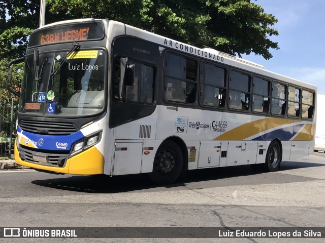 Auto Viação Três Amigos C44669 na cidade de Rio de Janeiro, Rio de Janeiro, Brasil, por Luiz Eduardo Lopes da Silva. ID da foto: 11855856.