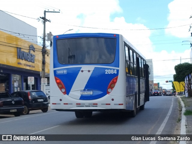 Transvida Transporte Coletivo 2064 na cidade de Ji-Paraná, Rondônia, Brasil, por Gian Lucas  Santana Zardo. Número da foto: #11855933.