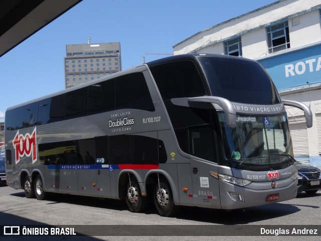 Auto Viação 1001 RJ 108.1137 na cidade de Rio de Janeiro, Rio de Janeiro, Brasil, por Douglas Andrez. Número da foto: #11855555.
