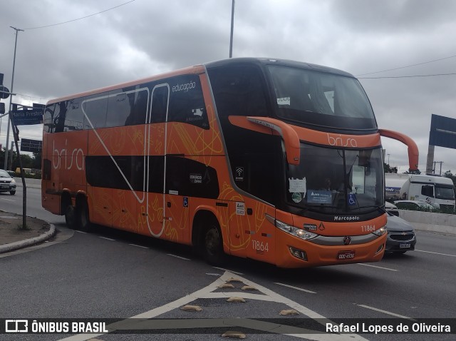 Brisa Ônibus 11864 na cidade de São Paulo, São Paulo, Brasil, por Rafael Lopes de Oliveira. ID da foto: 11856353.