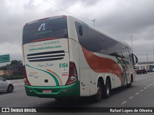 Empresa de Transportes Andorinha 6164 na cidade de São Paulo, São Paulo, Brasil, por Rafael Lopes de Oliveira. ID da foto: 11856345.