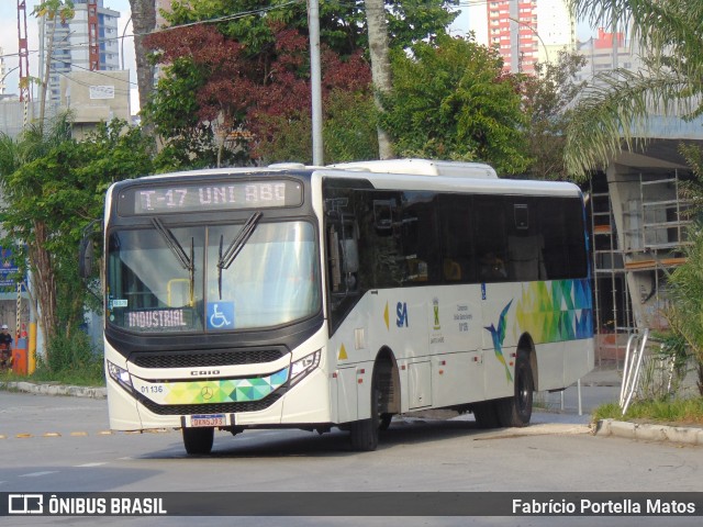 Viação Guaianazes 01 136 na cidade de Santo André, São Paulo, Brasil, por Fabrício Portella Matos. Número da foto: #11856660.