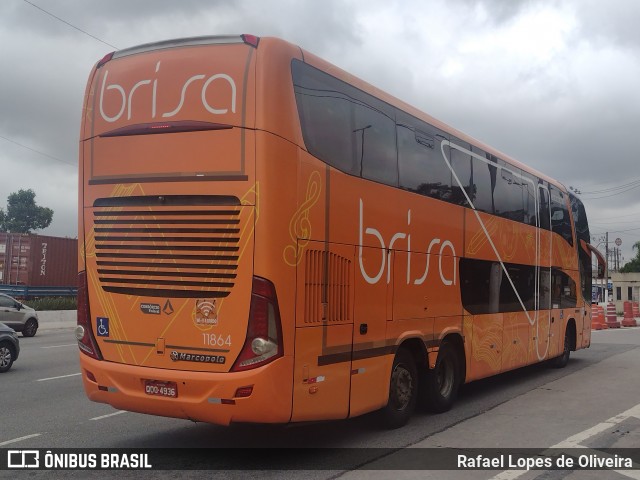 Brisa Ônibus 11864 na cidade de São Paulo, São Paulo, Brasil, por Rafael Lopes de Oliveira. Número da foto: #11856361.
