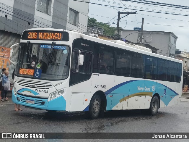Auto Viação Vera Cruz - Belford Roxo RJ 112.005 na cidade de Belford Roxo, Rio de Janeiro, Brasil, por Jonas Alcantara. Número da foto: #11856074.