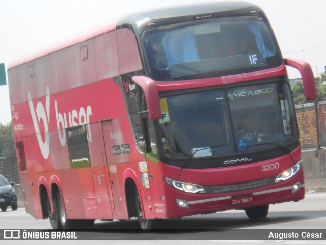 Buser Brasil Tecnologia 3200 na cidade de Nova Iguaçu, Rio de Janeiro, Brasil, por Augusto César. ID da foto: 11856404.