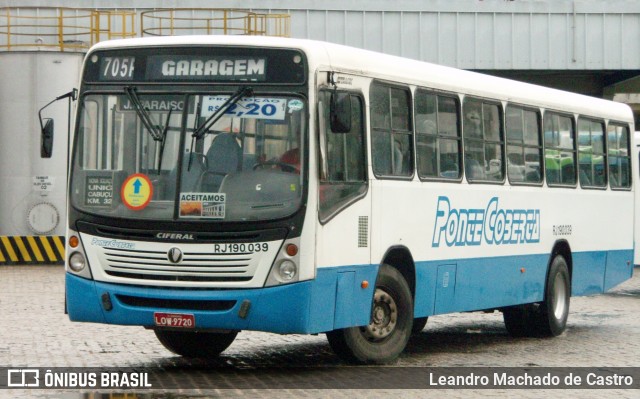 Viação Ponte Coberta RJ 190.039 na cidade de Nilópolis, Rio de Janeiro, Brasil, por Leandro Machado de Castro. ID da foto: 11856123.