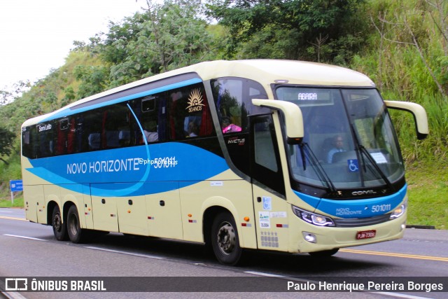 Viação Novo Horizonte 501011 na cidade de Barra do Piraí, Rio de Janeiro, Brasil, por Paulo Henrique Pereira Borges. Número da foto: #11860330.
