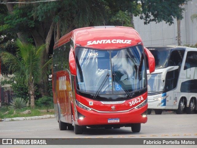 Viação Santa Cruz 36624 na cidade de Santo André, São Paulo, Brasil, por Fabrício Portella Matos. ID da foto: 11860226.