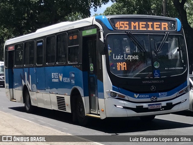 Viação Verdun B71032 na cidade de Rio de Janeiro, Rio de Janeiro, Brasil, por Luiz Eduardo Lopes da Silva. ID da foto: 11858201.