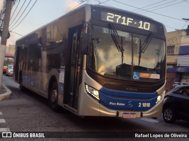 Sambaíba Transportes Urbanos 2 1018 na cidade de São Paulo, São Paulo, Brasil, por Rafael Lopes de Oliveira. ID da foto: 11858321.