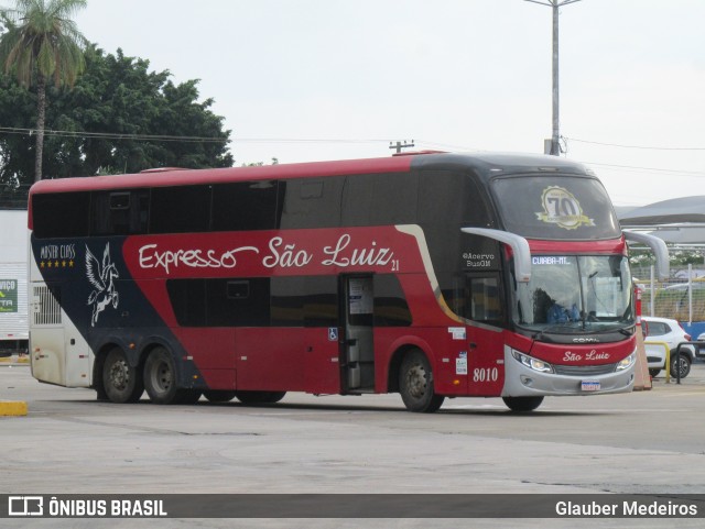 Expresso São Luiz 8010 na cidade de Goiânia, Goiás, Brasil, por Glauber Medeiros. Número da foto: #11858906.