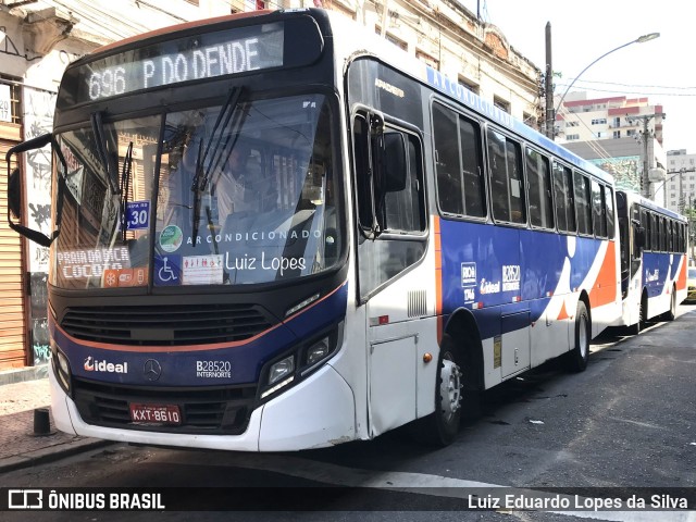 Viação Ideal B28520 na cidade de Rio de Janeiro, Rio de Janeiro, Brasil, por Luiz Eduardo Lopes da Silva. ID da foto: 11863220.