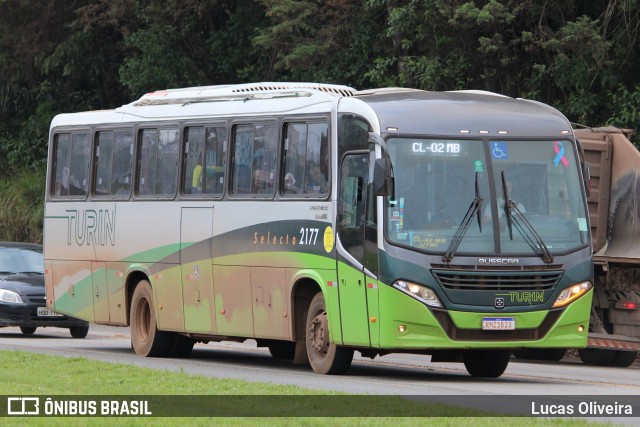 Turin Transportes 2177 na cidade de Conselheiro Lafaiete, Minas Gerais, Brasil, por Lucas Oliveira. ID da foto: 11861484.