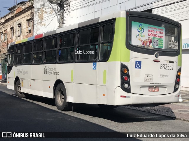 Viação Pavunense B32552 na cidade de Rio de Janeiro, Rio de Janeiro, Brasil, por Luiz Eduardo Lopes da Silva. ID da foto: 11863229.