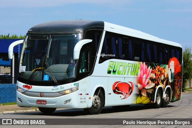 Eucatur - Empresa União Cascavel de Transportes e Turismo 4922 na cidade de São Paulo, São Paulo, Brasil, por Paulo Henrique Pereira Borges. ID da foto: 11862586.