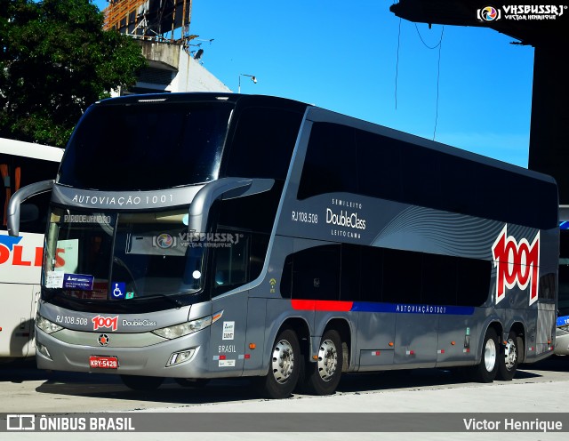 Auto Viação 1001 RJ 108.508 na cidade de Rio de Janeiro, Rio de Janeiro, Brasil, por Victor Henrique. ID da foto: 11862736.