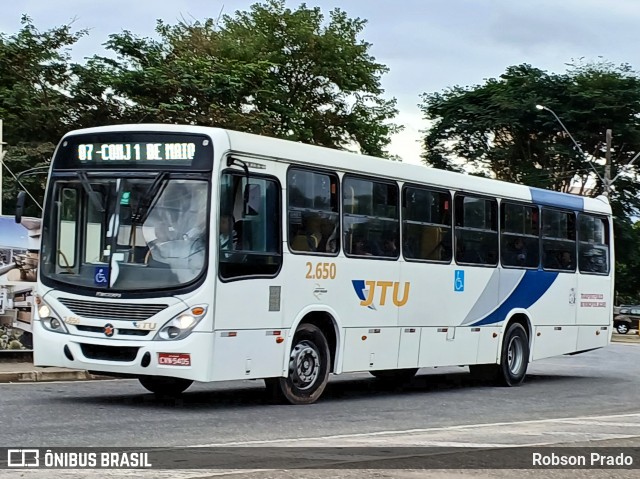 JTU - Jacareí Transporte Urbano 2.650 na cidade de Jacareí, São Paulo, Brasil, por Robson Prado. ID da foto: 11866584.