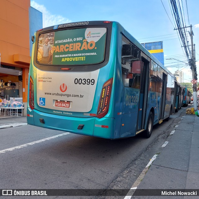 Auto Viação Urubupungá 00399 na cidade de Osasco, São Paulo, Brasil, por Michel Nowacki. ID da foto: 11866523.